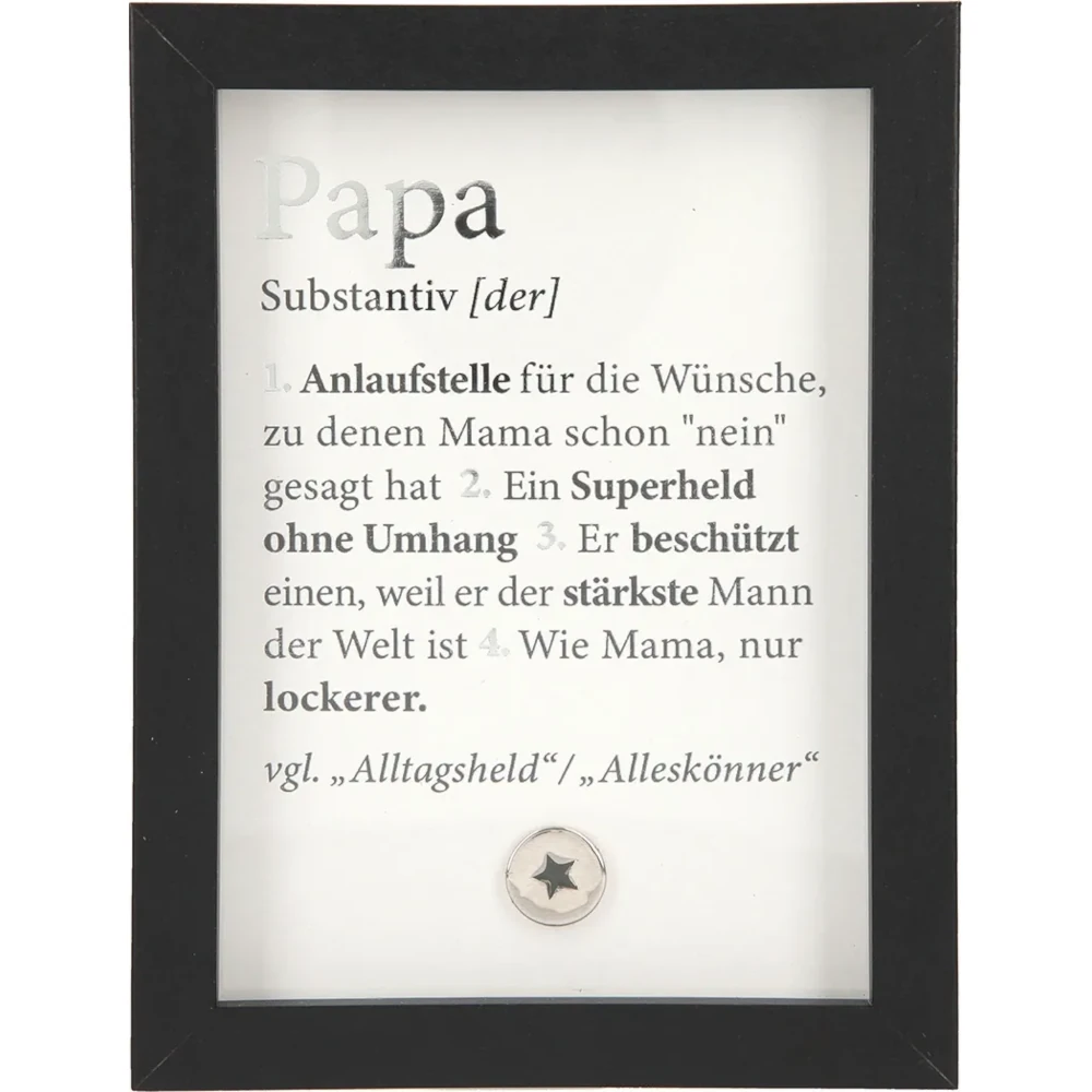Mini-Bilderrahmen mit Schriftzug "Papa"