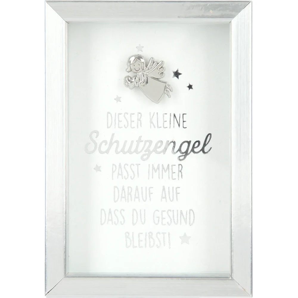 Mini-Bilderrahmen mit Schriftzug "Schutzengel für Gesundheit"