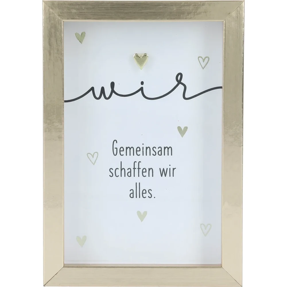 Mini-Bilderrahmen mit Schriftzug "Wir"