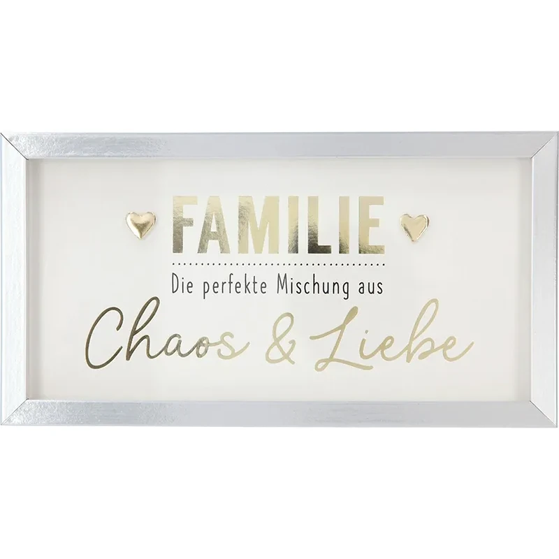Mini-Bilderrahmen mit Schriftzug "Familie"