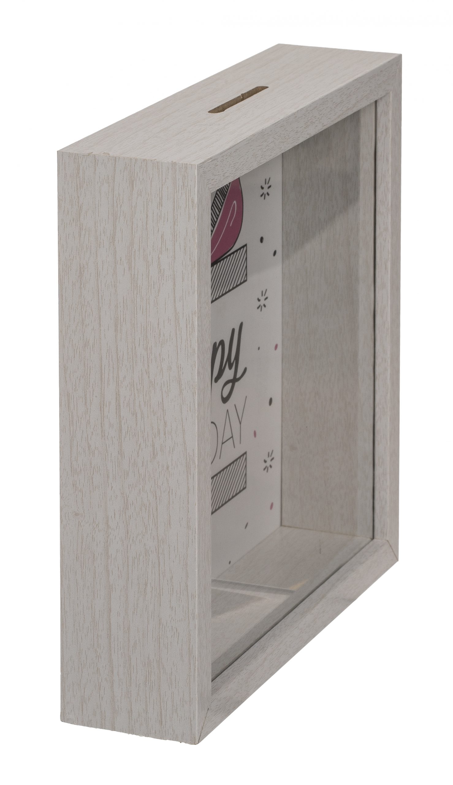 Spardose “Happy Birthday” mit Glasfront