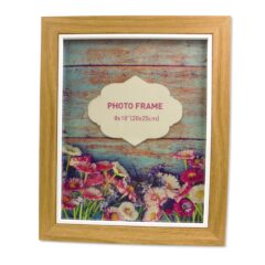 Bilderrahmen mit Passepartout - Foto-/Bilderrahmen aus Holz (braun/weiß)