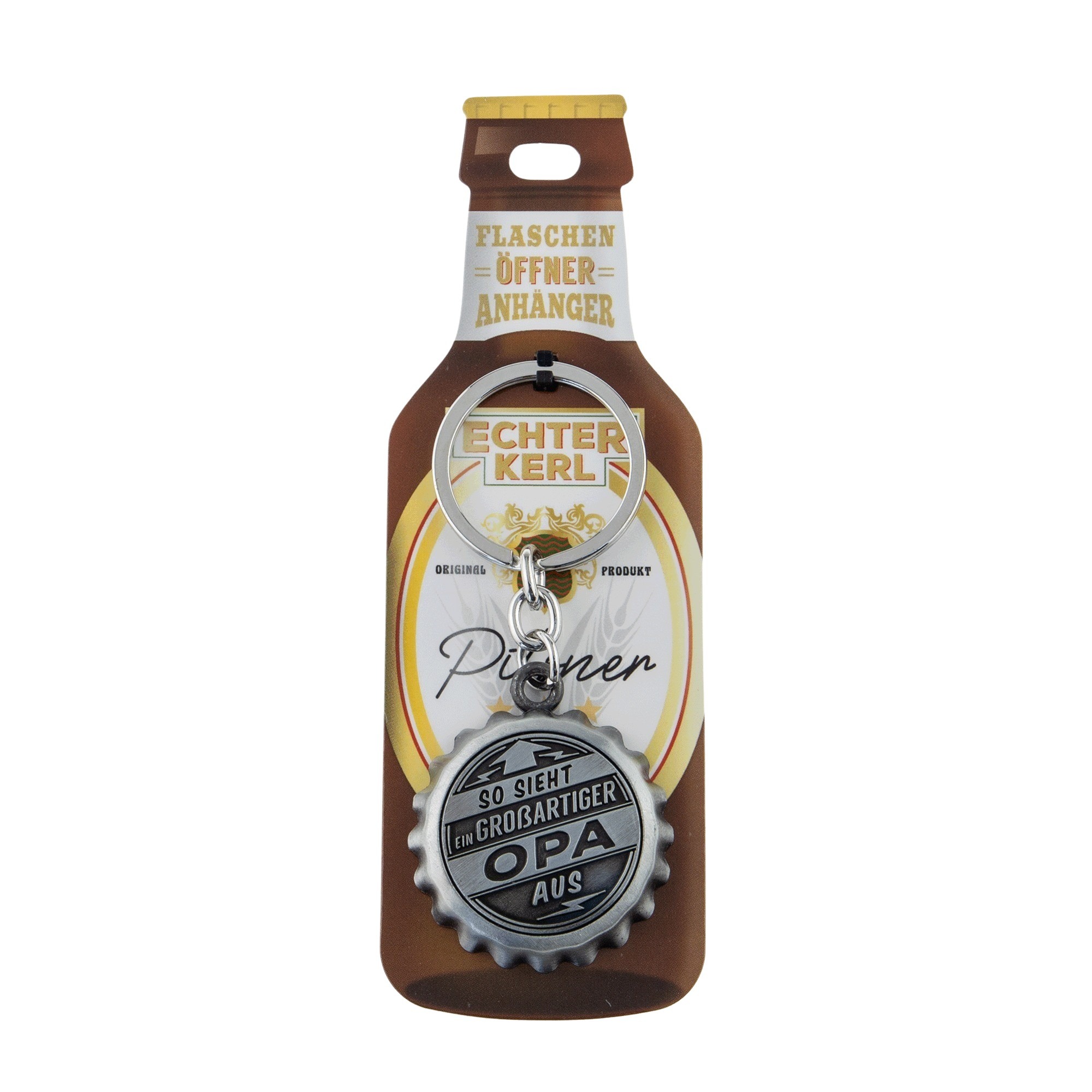 Schlüsselanhänger mit Flaschenöffner - Opa