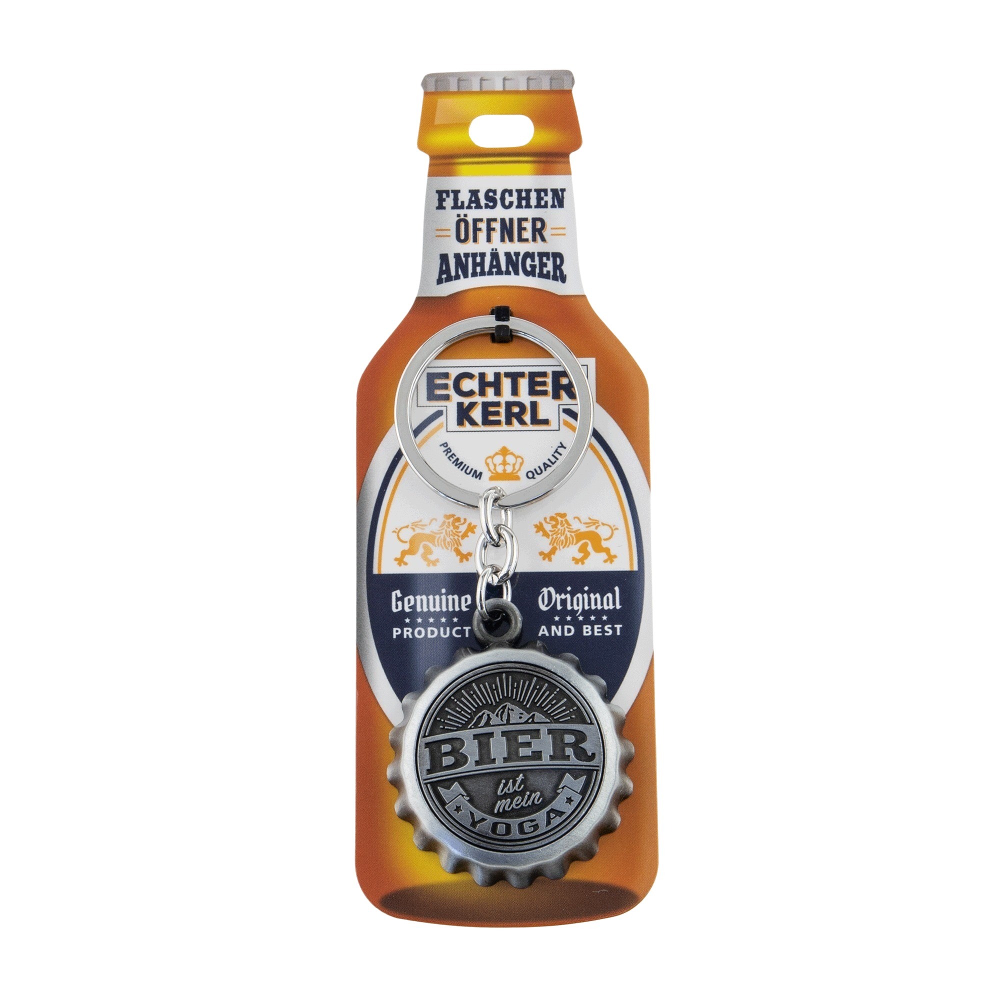 Schlüsselanhänger mit Flaschenöffner - Yoga