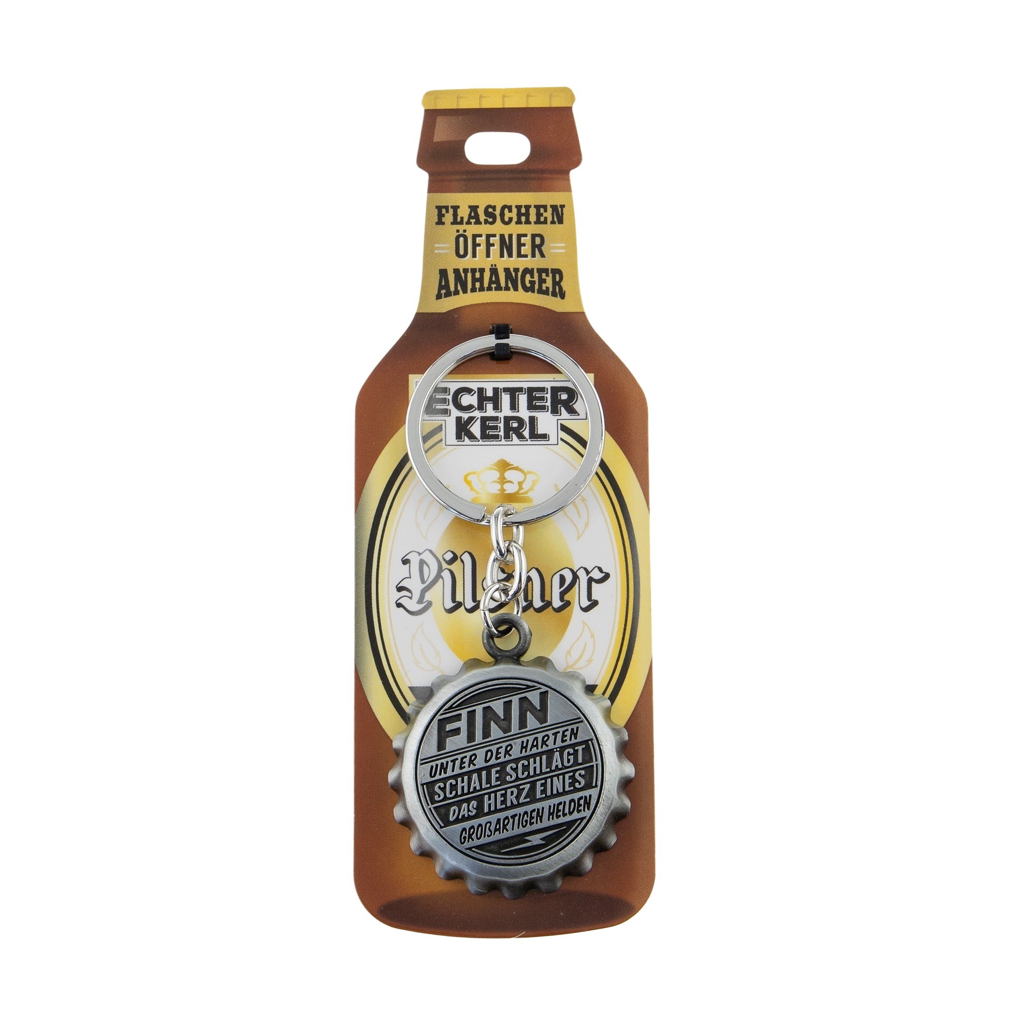 Schlüsselanhänger mit Flaschenöffner - Finn