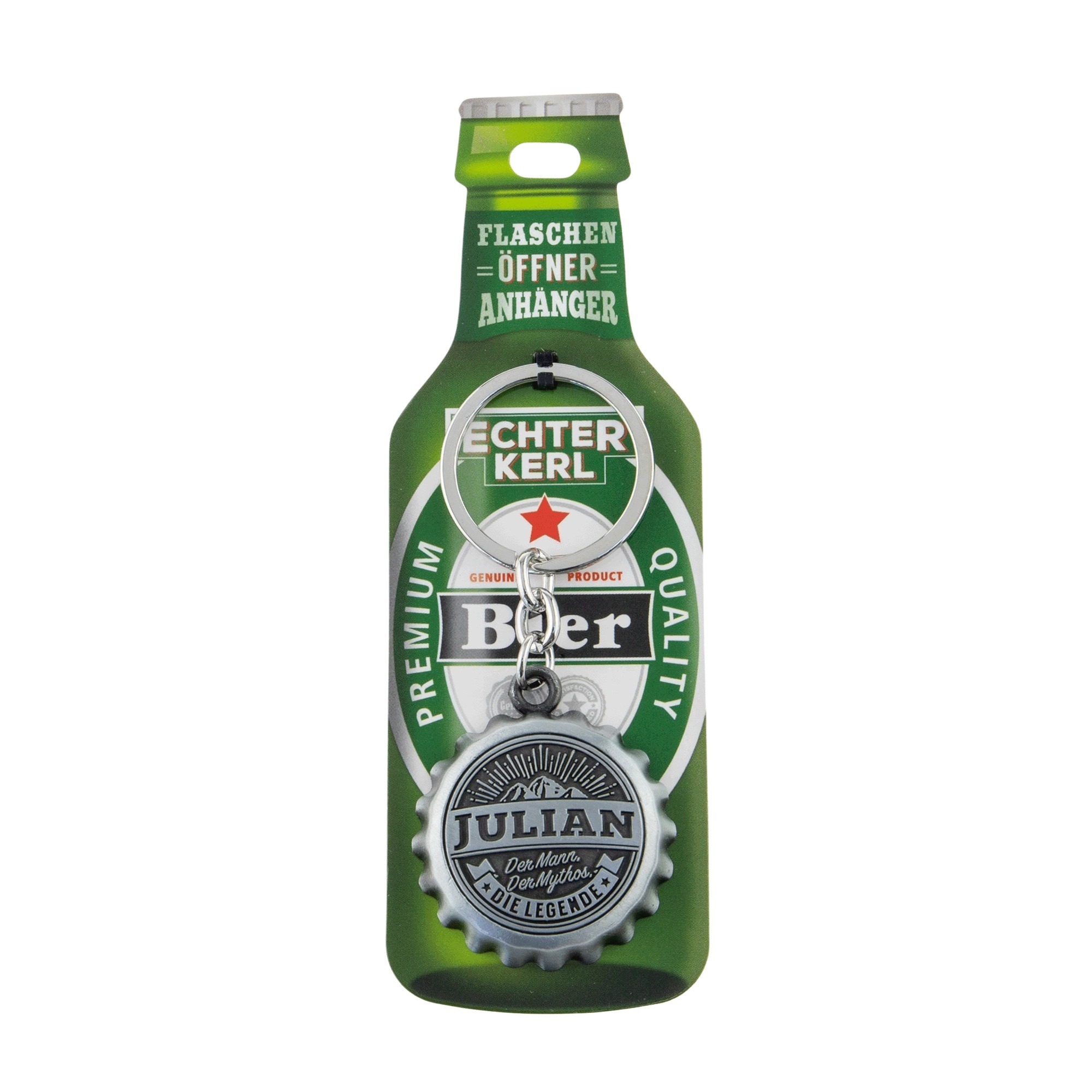 Schlüsselanhänger mit Flaschenöffner - Julian