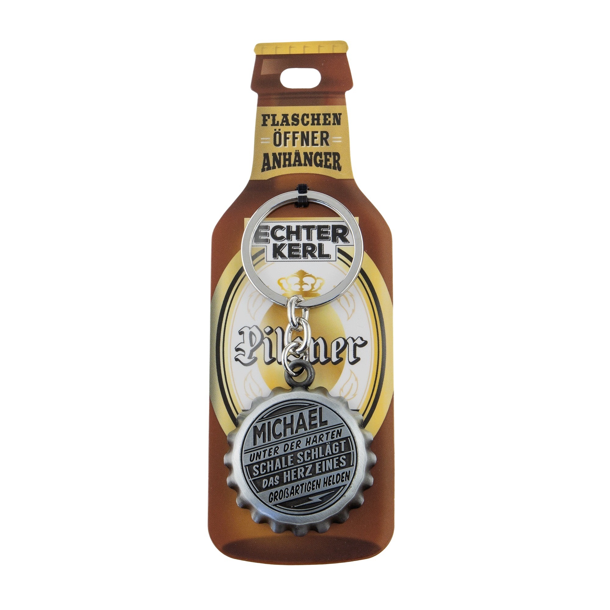 Schlüsselanhänger mit Flaschenöffner - Michael