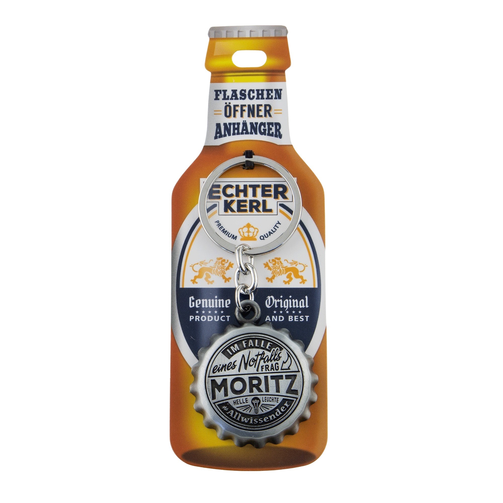 Schlüsselanhänger mit Flaschenöffner - Moritz