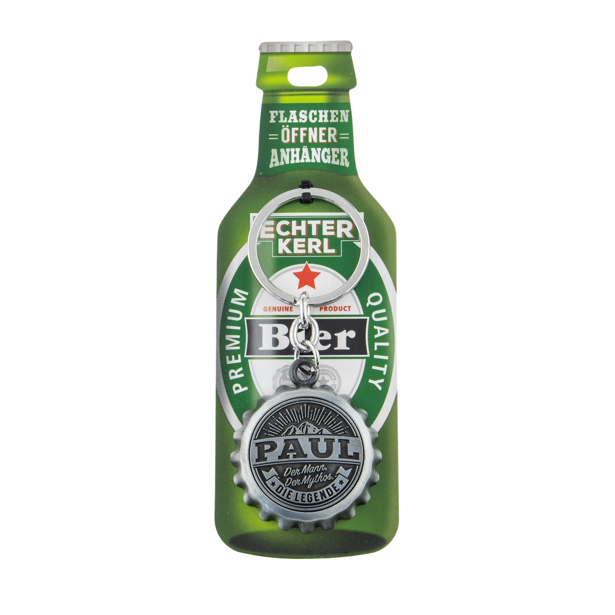 Schlüsselanhänger mit Flaschenöffner - Paul