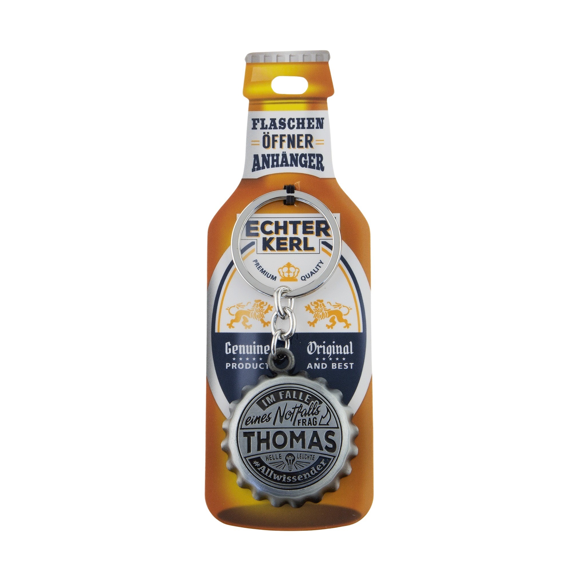 Schlüsselanhänger mit Flaschenöffner - Thomas