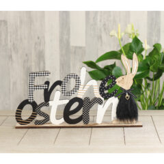 Holz – Schriftzug “Frohe Ostern”