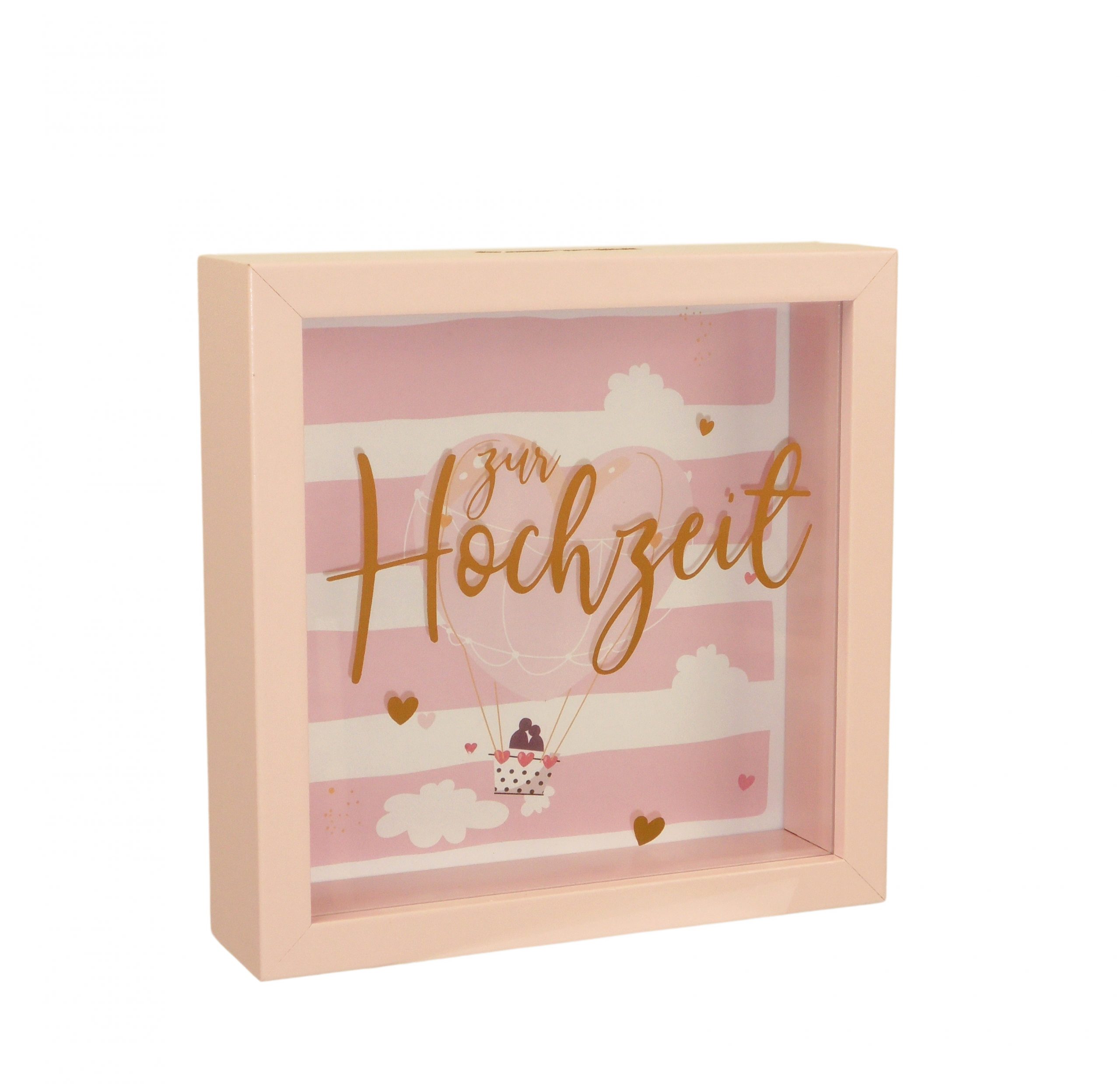 Spardose "Zur Hochzeit" mit Glasfront