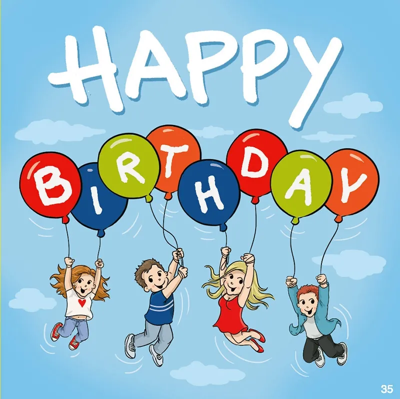 Archie's Hit Mix Musikkarte "Happy Birthday" mit Luftballons