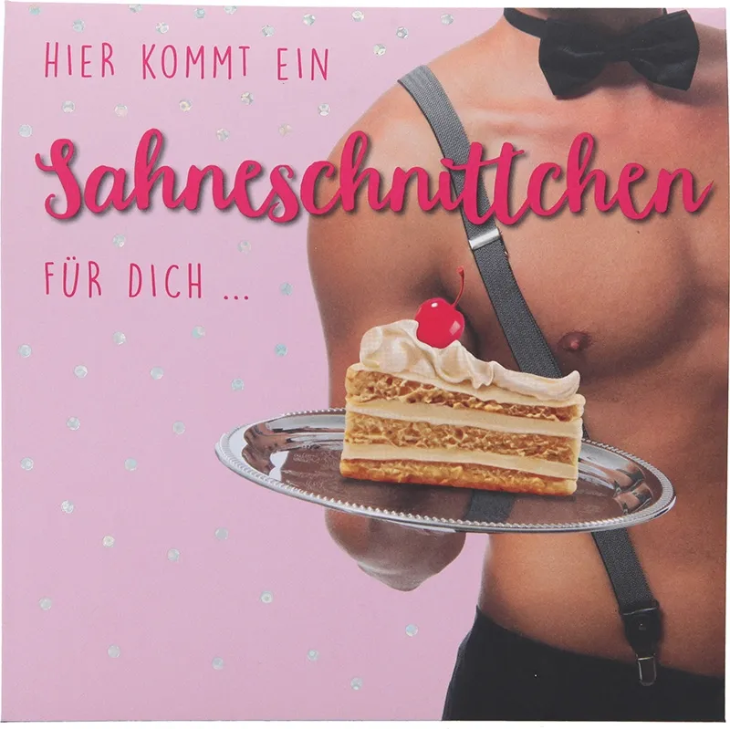 Pop-up-Musikkarte "Sahneschnittchen" mit Licht-Effekt