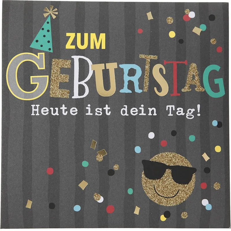Pop-up-Musikkarte "Zum Geburtstag" mit Licht-Effekt