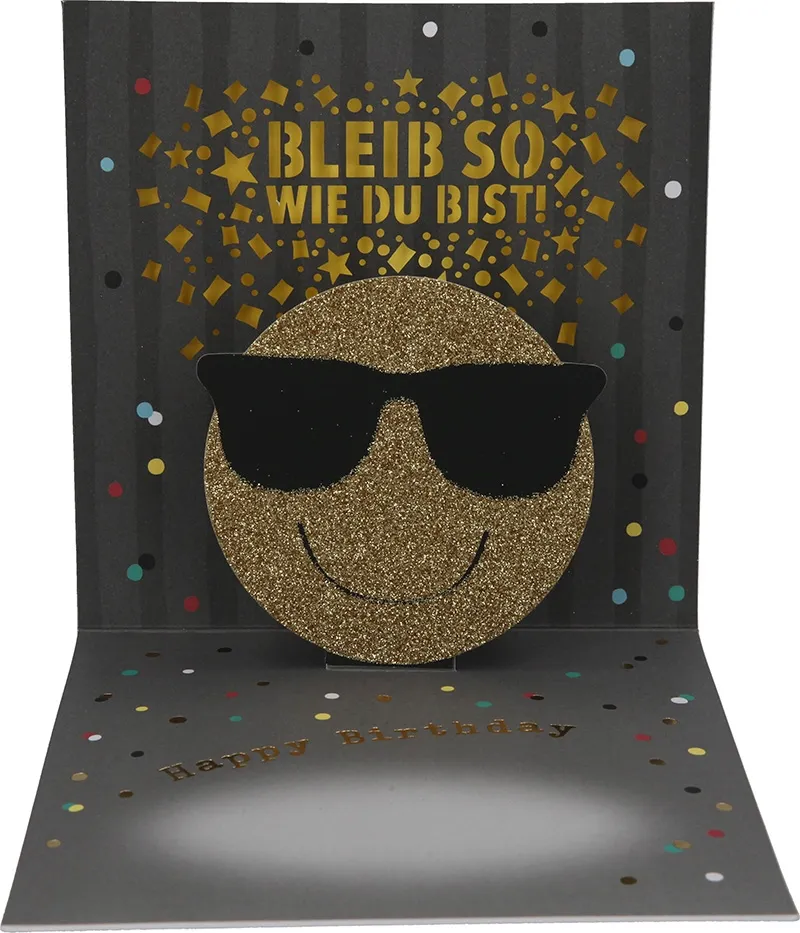 Pop-up-Musikkarte "Zum Geburtstag" mit Licht-Effekt
