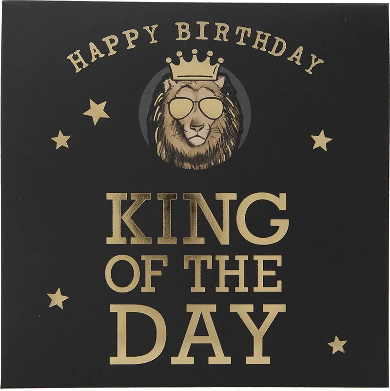 Pop-up-Musikkarte "King" mit Licht-Effekt