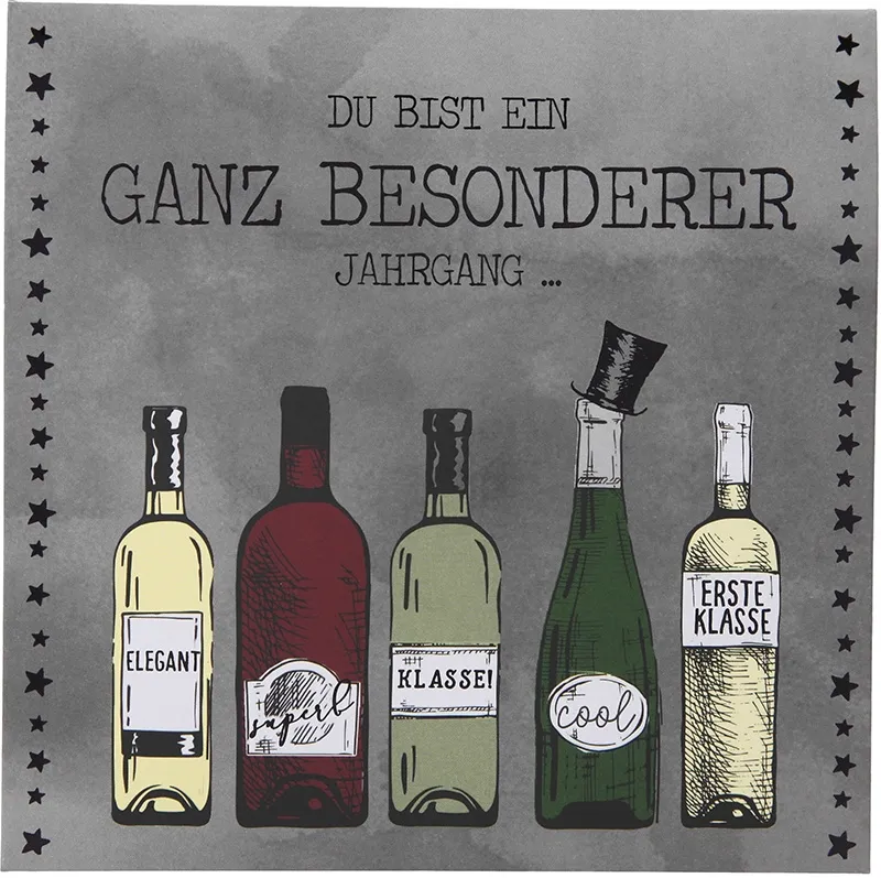 Pop-up-Musikkarte "Besonderer Jahrgang" mit Licht-Effekt