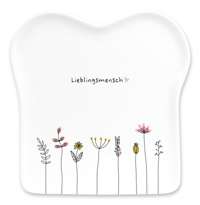 Toastteller "Lieblingsmensch - Blumen"