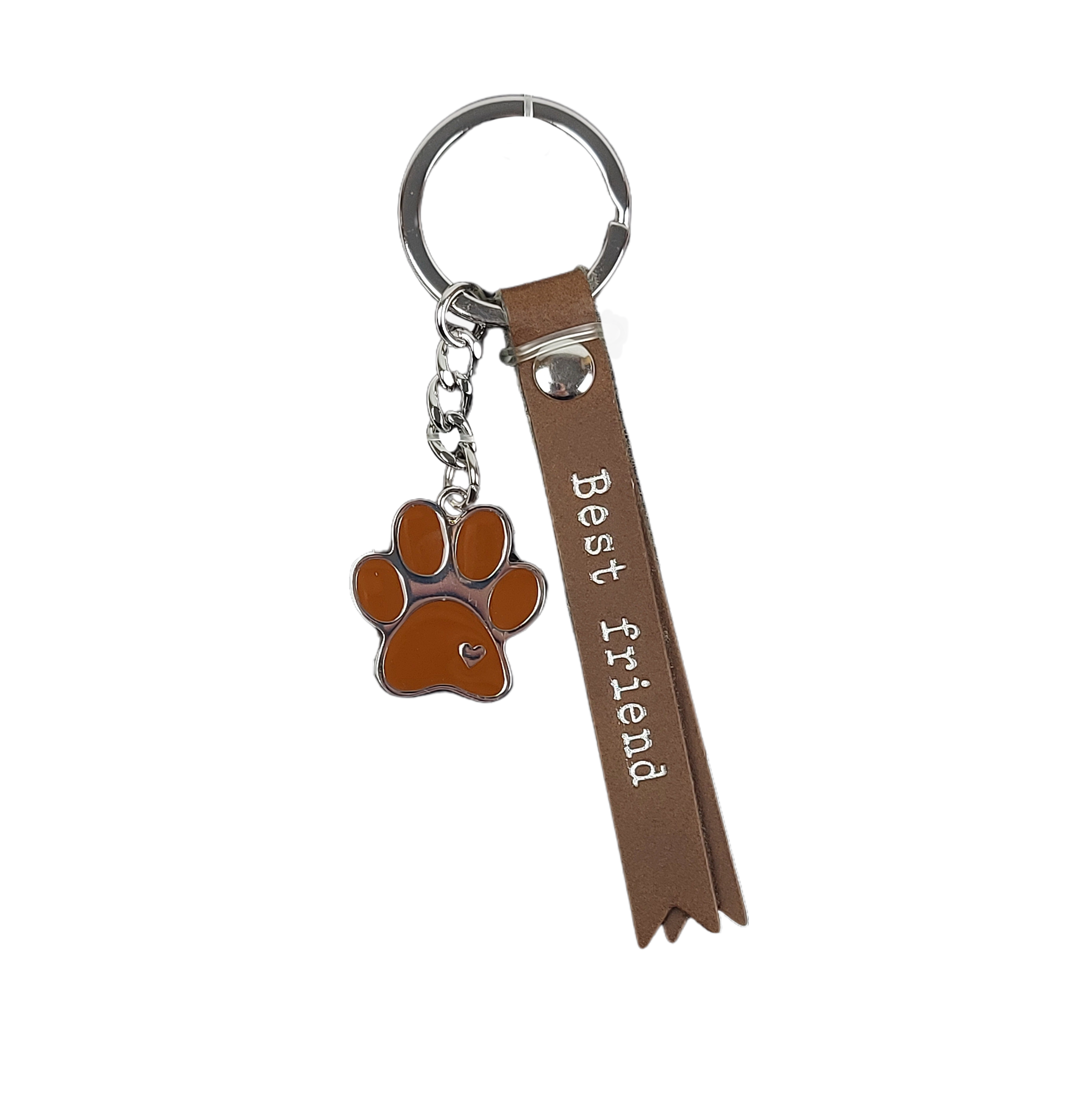Fähnchen-Schlüsselanhänger "Best friend" mkit Pfote