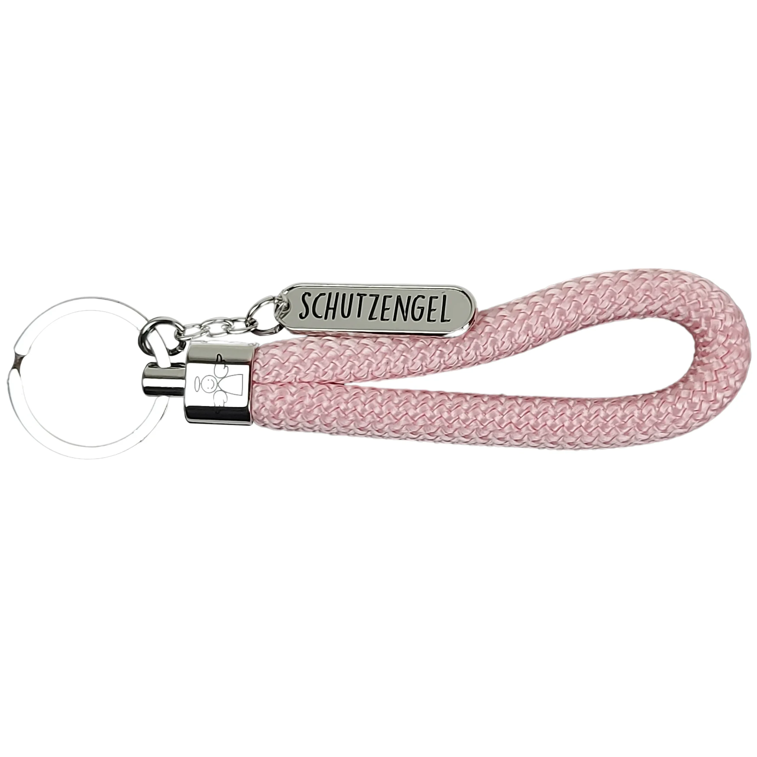 Schlaufen-Schlüsselanhänger "Schutzengel" Rosa