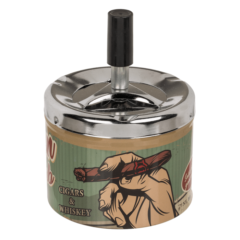 Metall-Druckaschenbecher