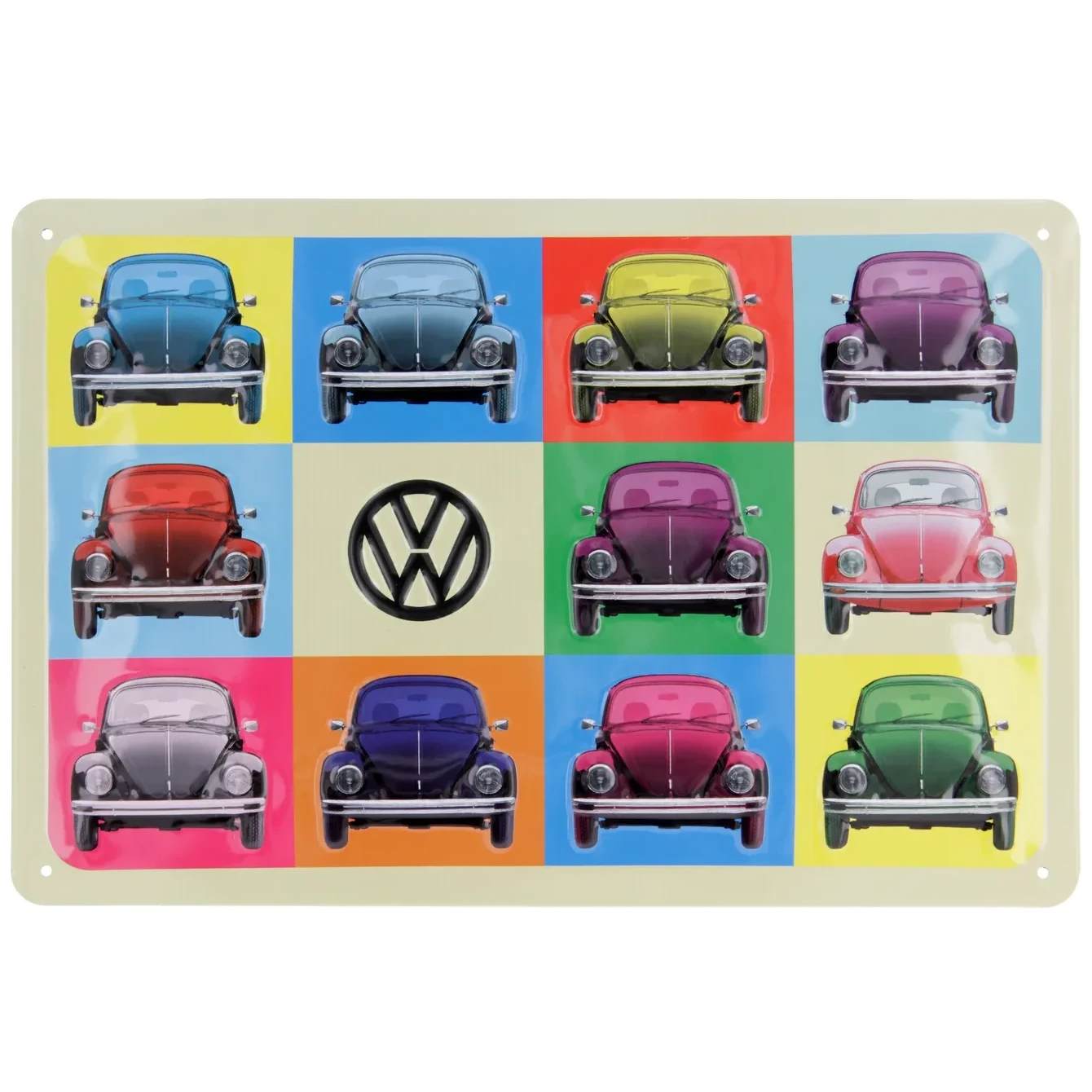 VW Käfer Blechschild "Multicolor"
