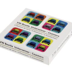 VW Käfer/Beetle Untersetzer - Multicolor, 4er Set