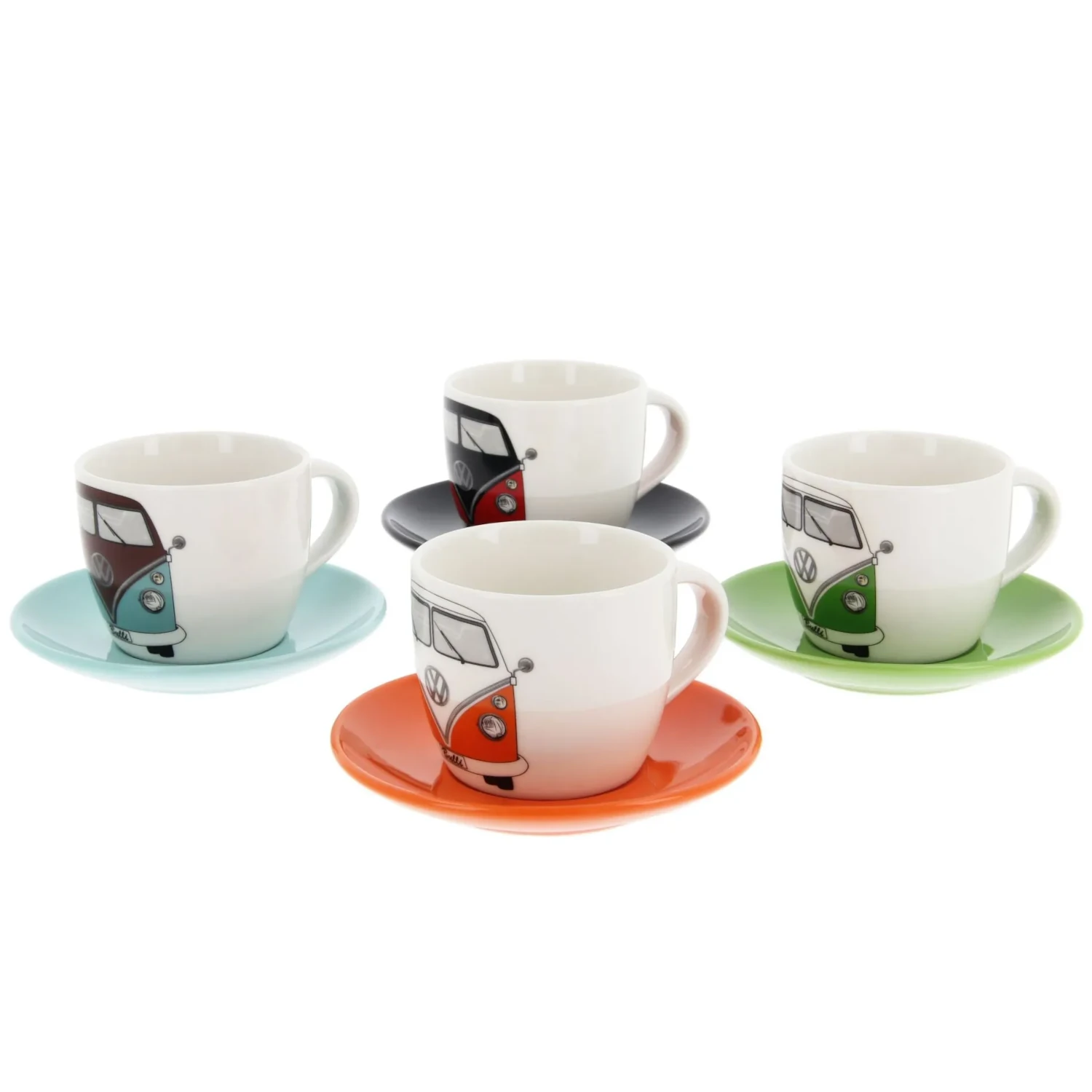 VW T1 Bulli Espresso Tassen - 4er Set, 100ml