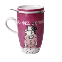GOEBEL – Teetasse mit Deckel und Sieb – Barbara Freundlieb – “Ich muss gar nix!”