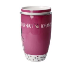 GOEBEL – Teetasse mit Deckel und Sieb – Barbara Freundlieb – “Ich muss gar nix!”