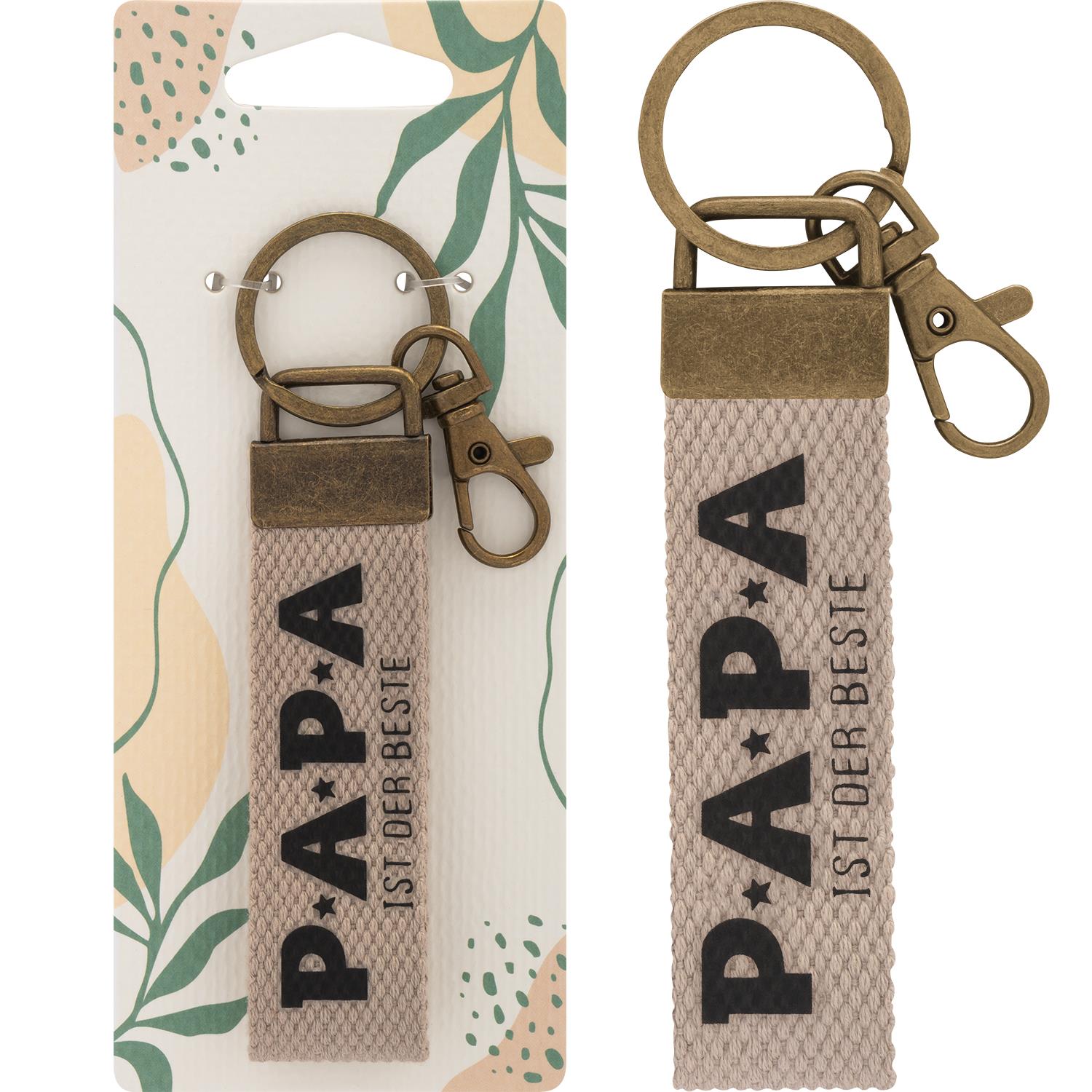 Sheepworld Canvas-Schlüsselanhänger "Papa ist der Beste"