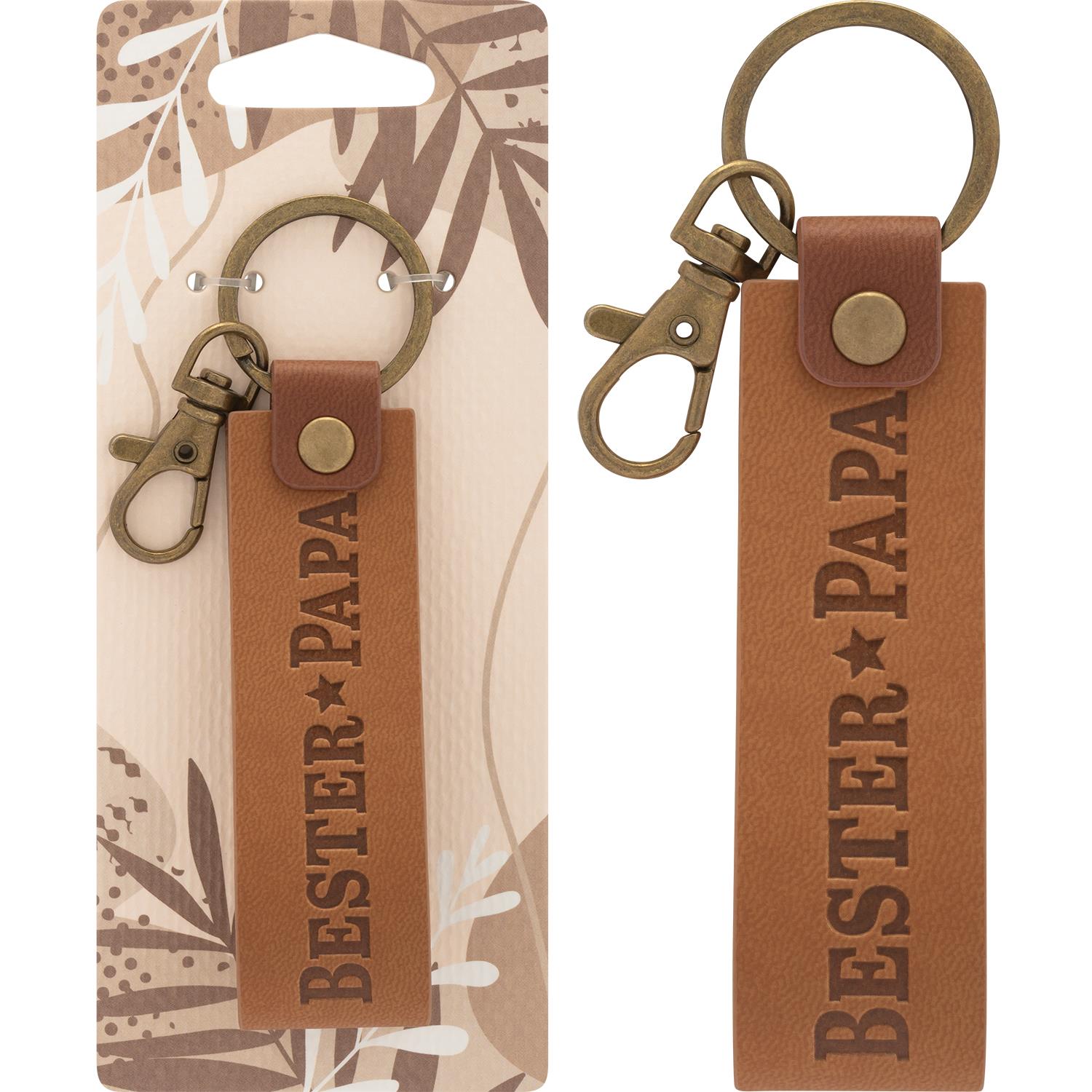 Sheepworld Kunstleder-Schlüsselanhänger "Bester Papa"