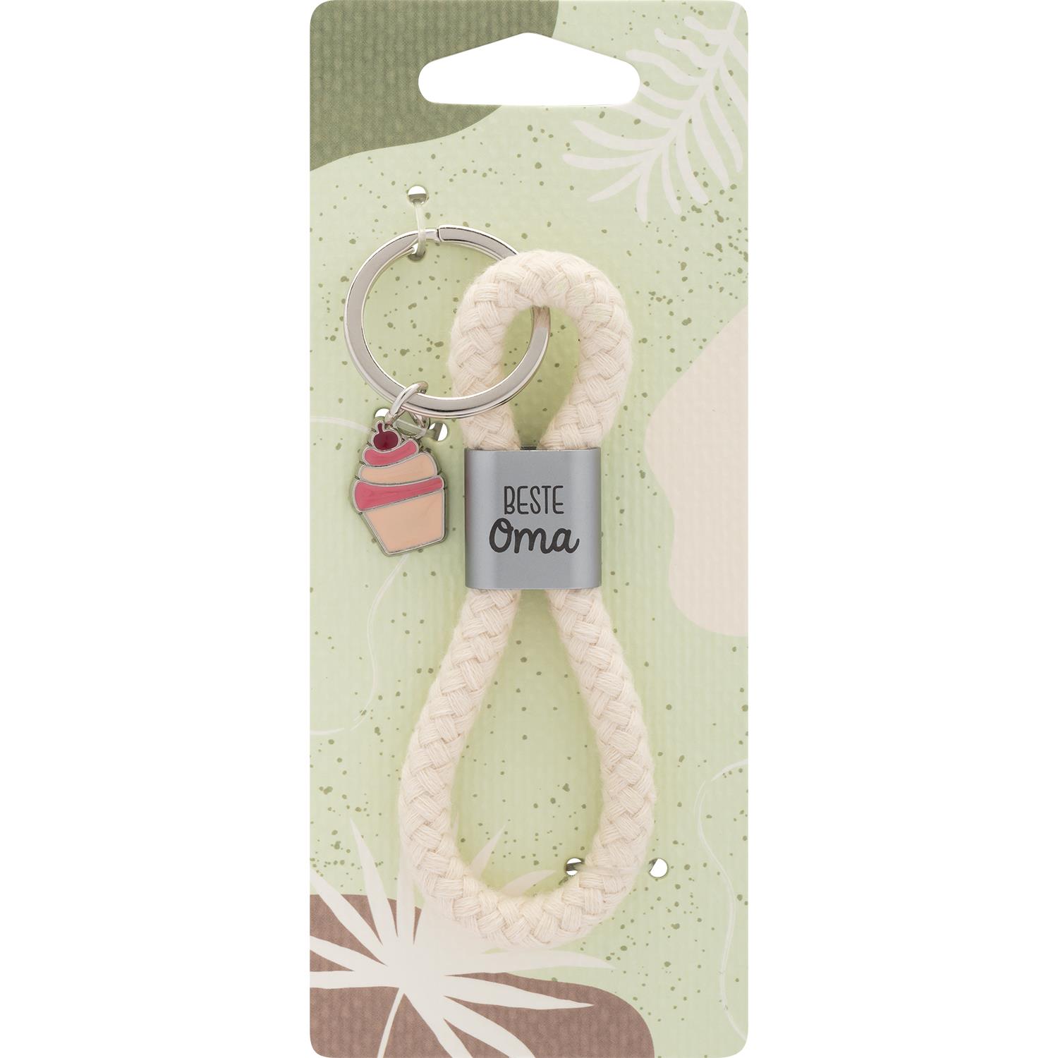 Sheepworld Schlüsselanhänger "Beste Oma" mit Baumwollkordel