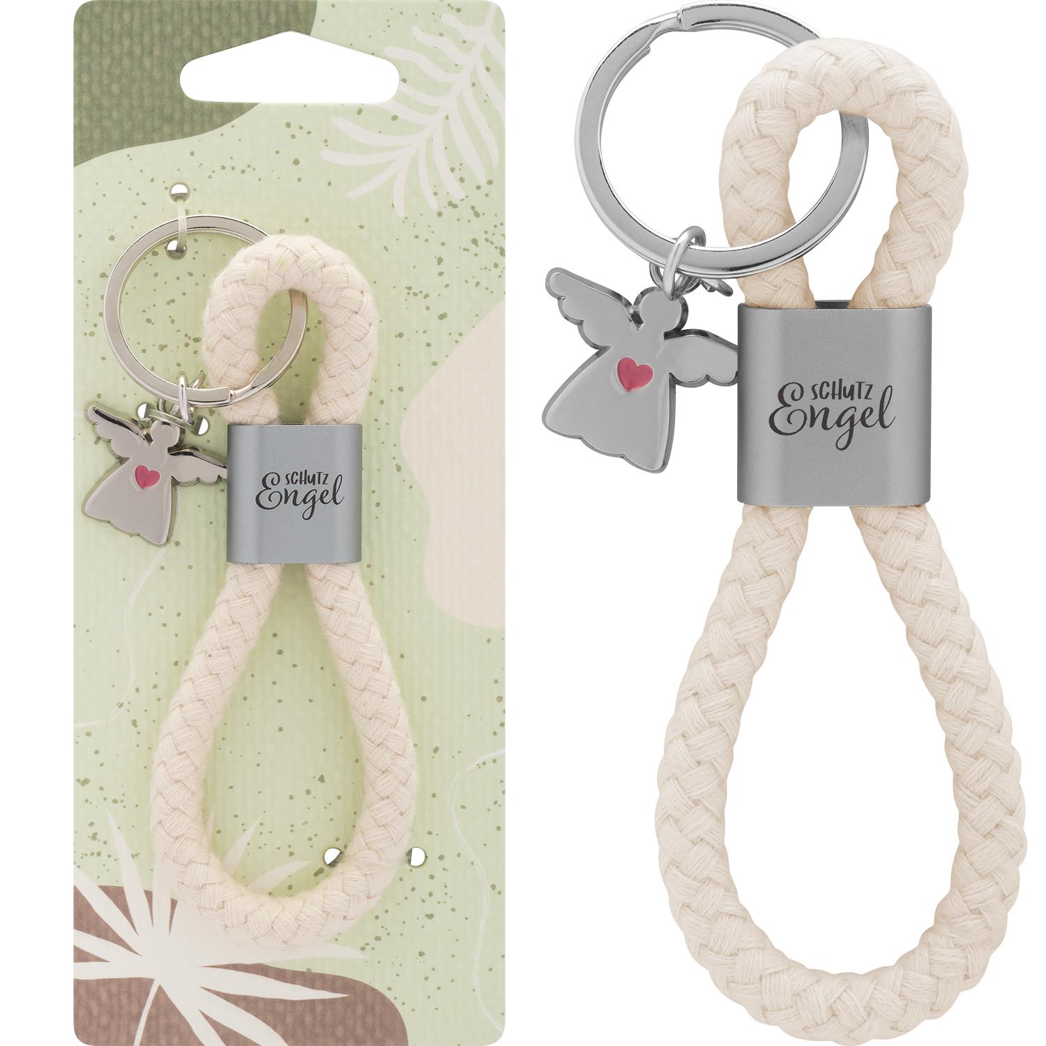 Sheepworld Schlüsselanhänger "Schutzengel" mit Baumwollkordel