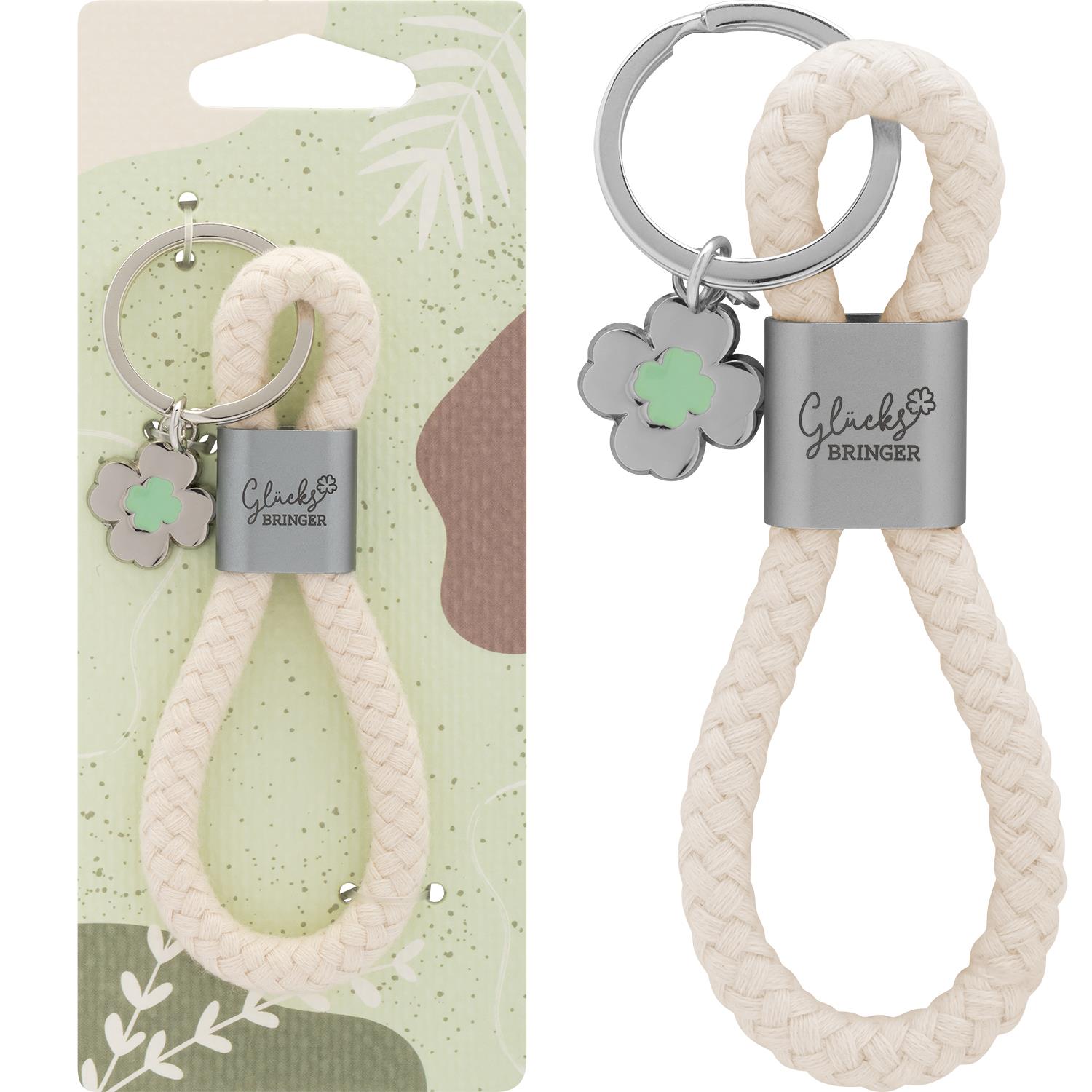 Sheepworld Schlüsselanhänger "Glücksbringer" mit Baumwollkordel
