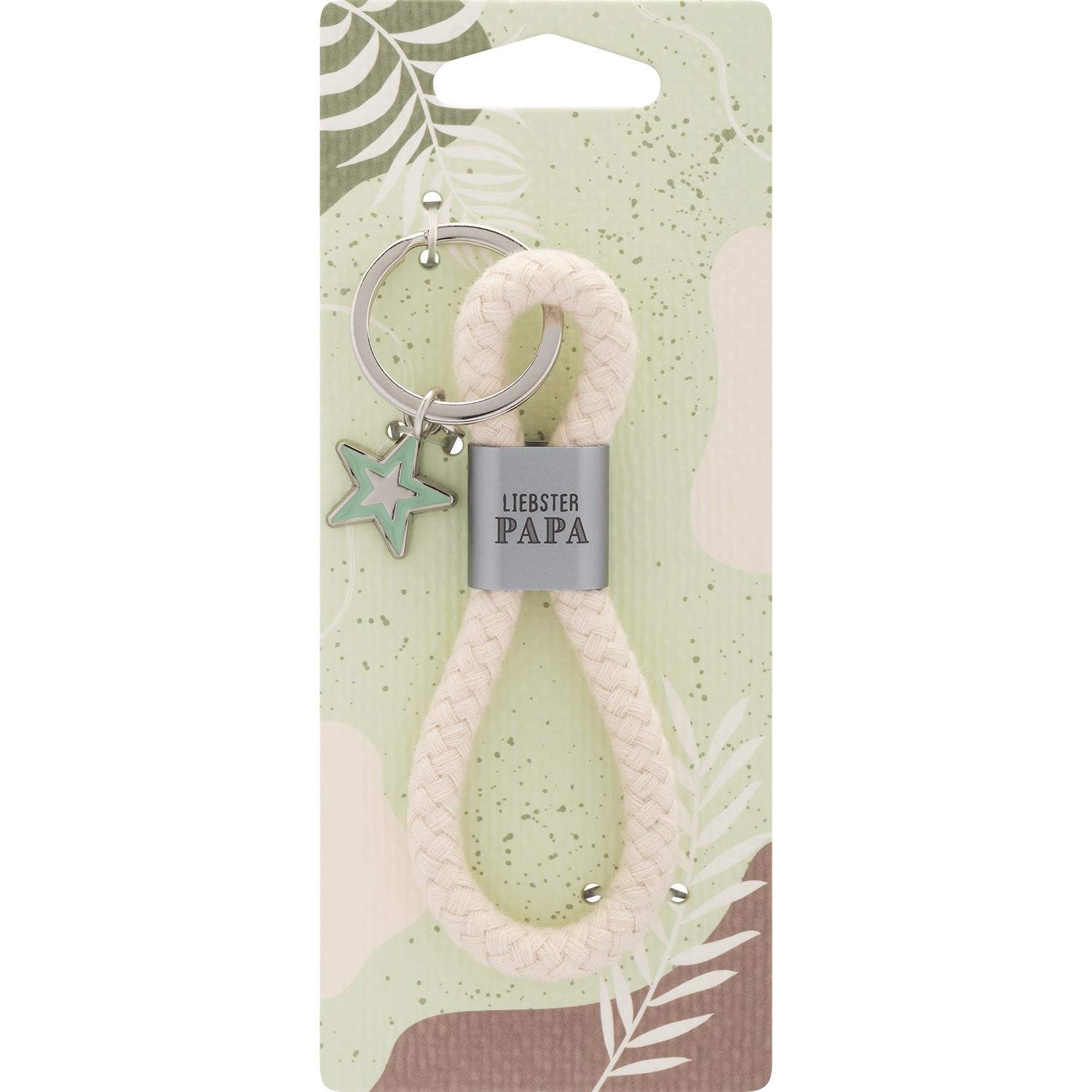 Sheepworld Schlüsselanhänger "Liebster Papa" mit Baumwollkordel