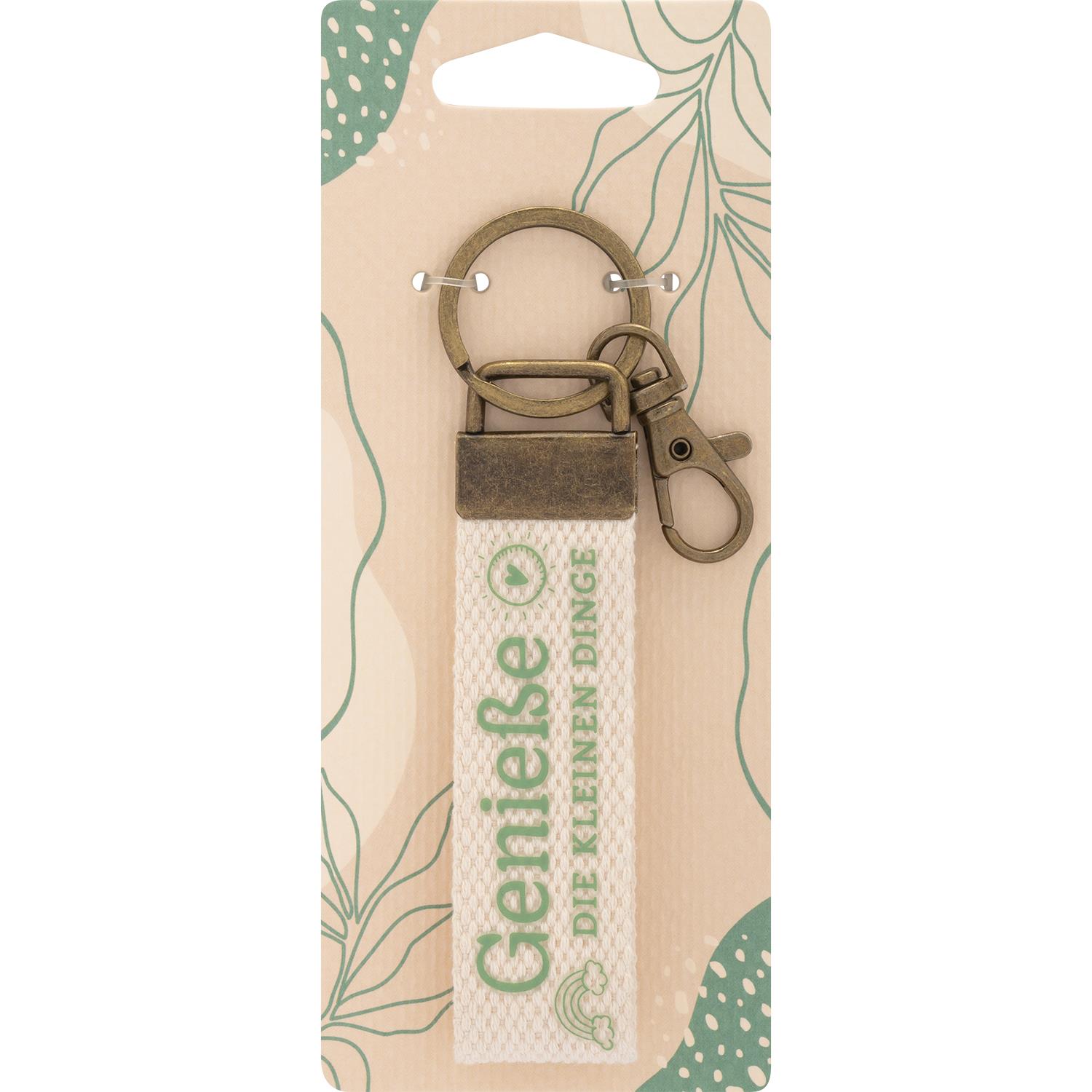 Sheepworld Canvas-Schlüsselanhänger "Genieße die kleinen Dinge"