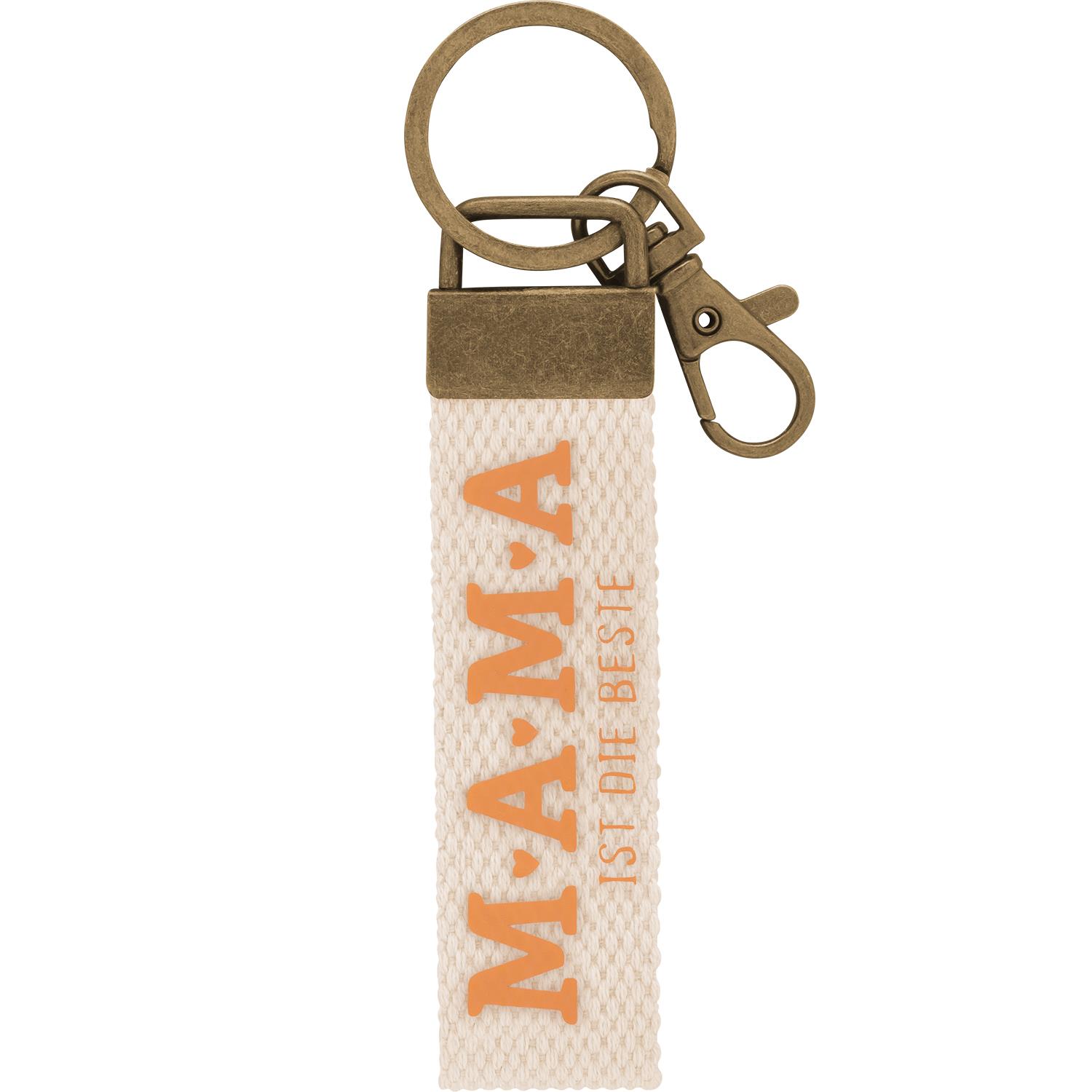 Sheepworld Canvas-Schlüsselanhänger "Mama ist die Beste"