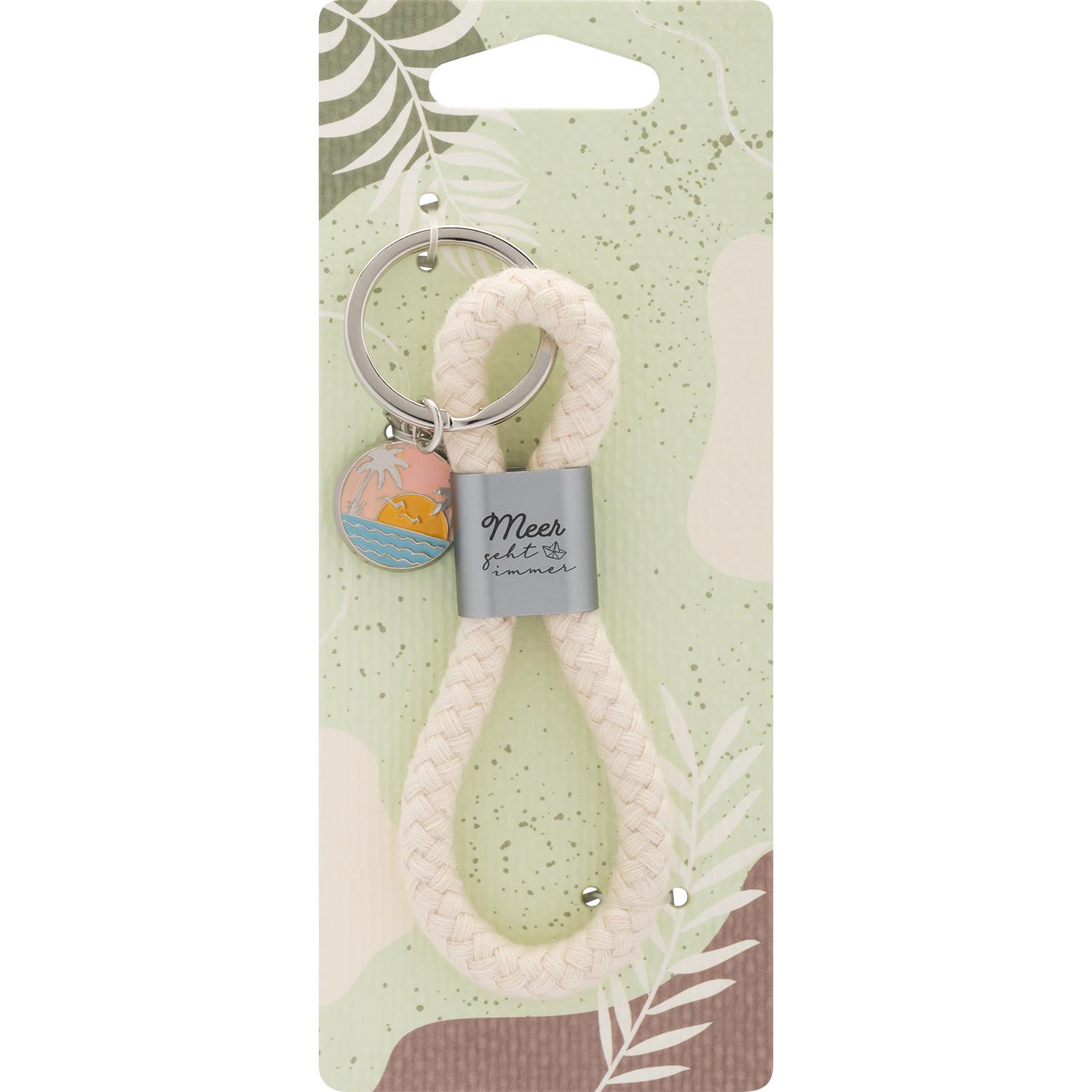 Sheepworld Schlüsselanhänger "Meer geht immer" mit Baumwollkordel