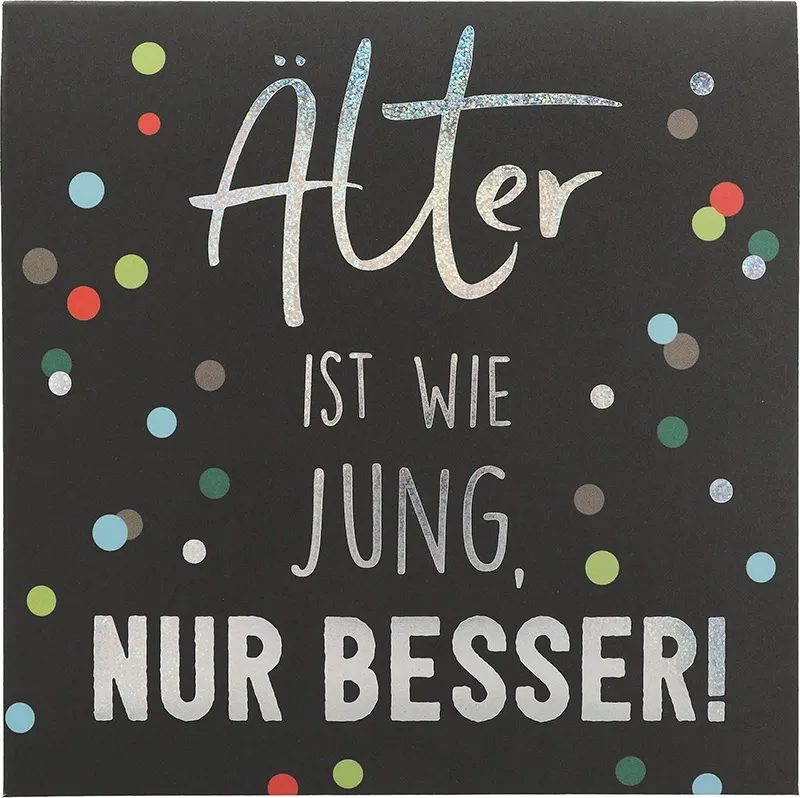 Pop-up-Musikkarte "Älter ist wie jung" mit Licht-Effekt