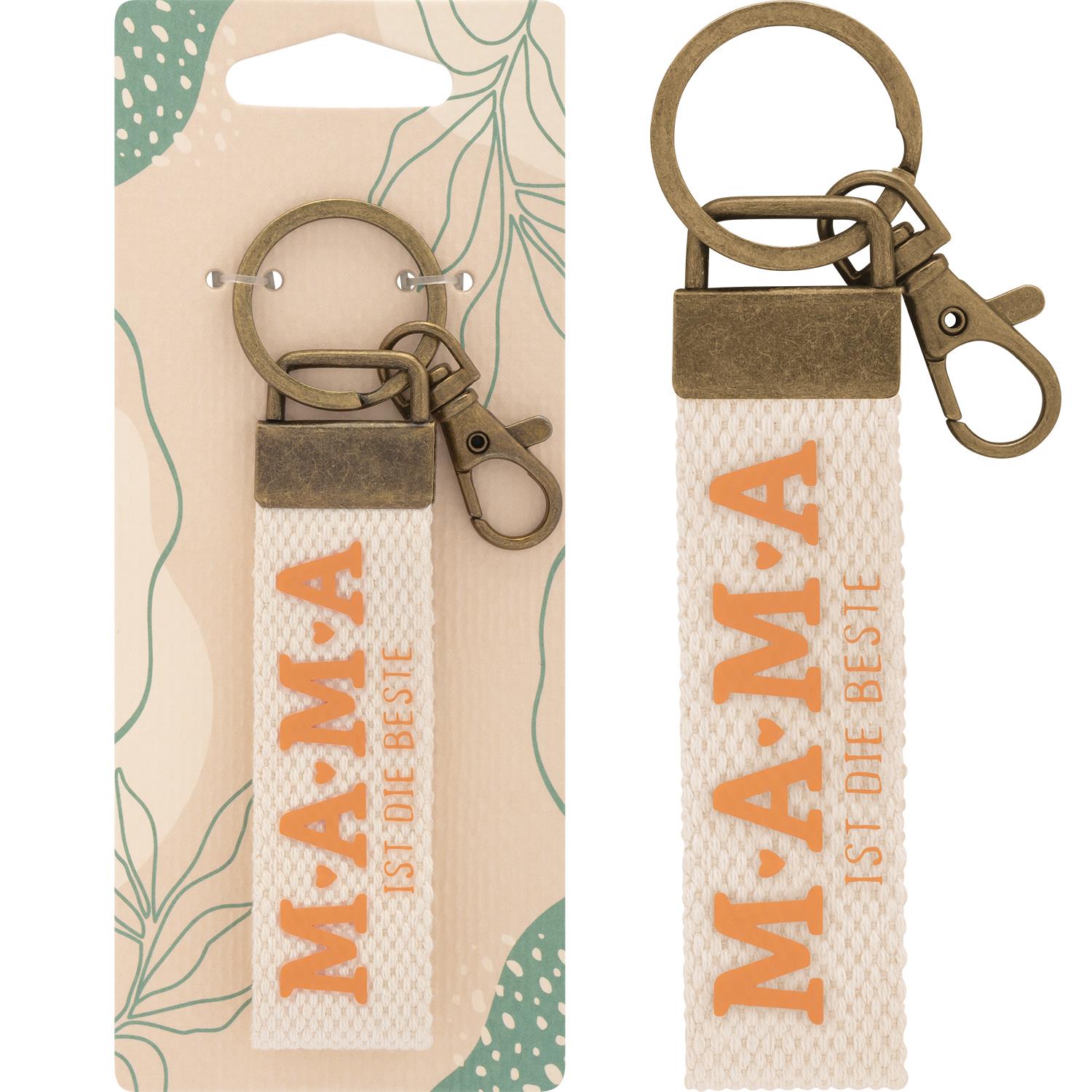 Sheepworld Canvas-Schlüsselanhänger "Mama ist die Beste"