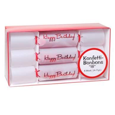 Konfetti-Bonbons zum 18. Geburtstag