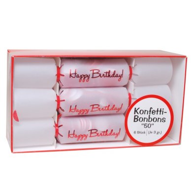 Konfetti-Bonbons zum 50. Geburtstag