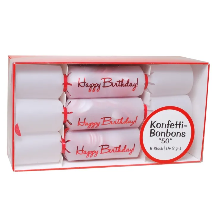 Konfetti-Bonbons zum 50. Geburtstag