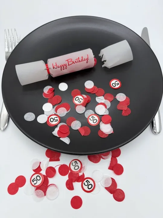 Konfetti-Bonbons zum 50. Geburtstag