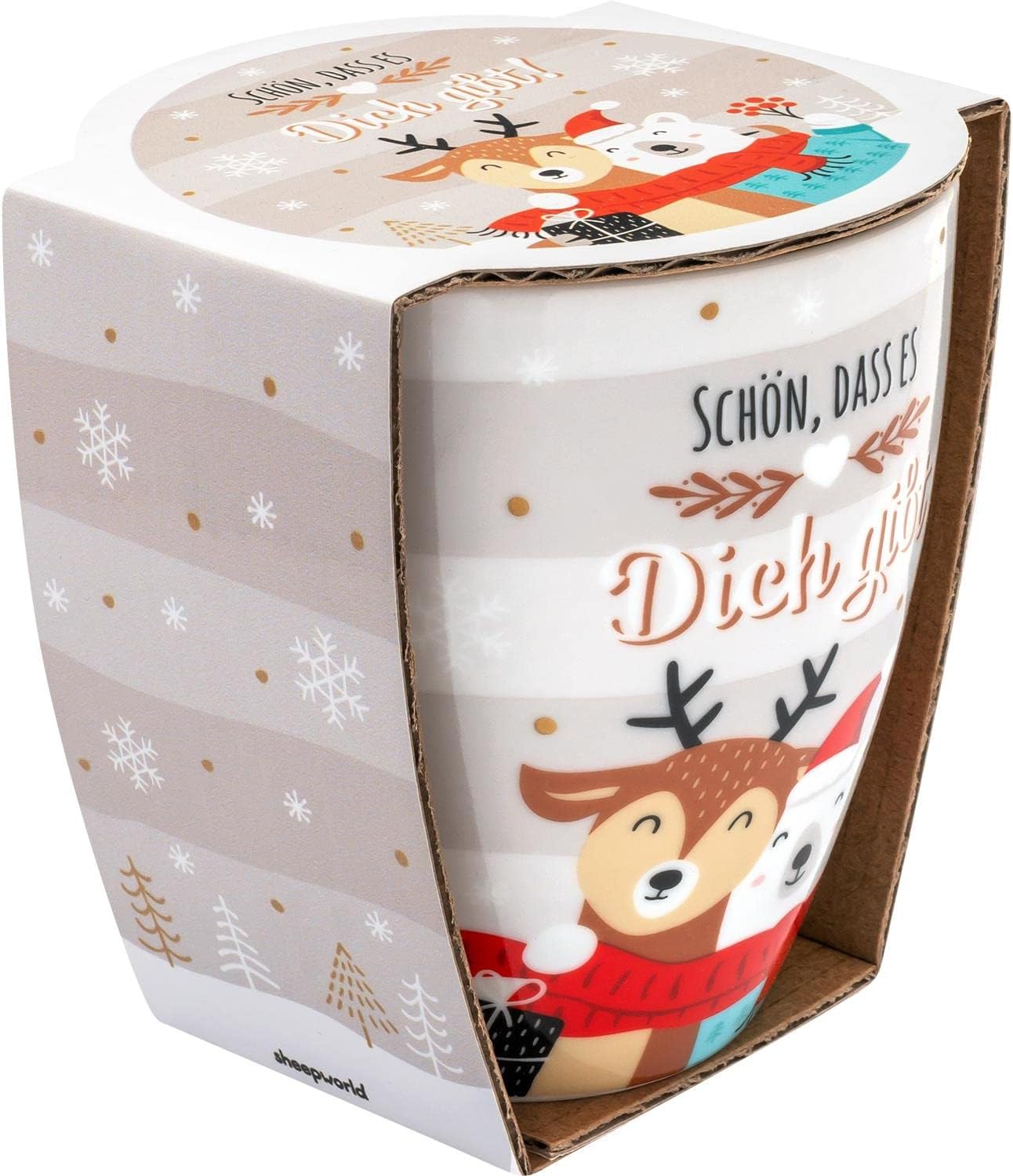Sheepworld Tasse Weihnachtsmotiv "Schön, dass es..."