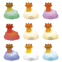 Ulysse – Nachtlicht “Fuchs auf einer Wolke”, verschiedene Lichtmodi