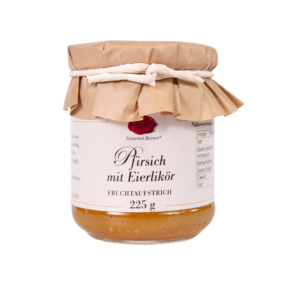 Gourmet Berner® Fruchtaufstrich - Pfirsich mit Eierlikör
