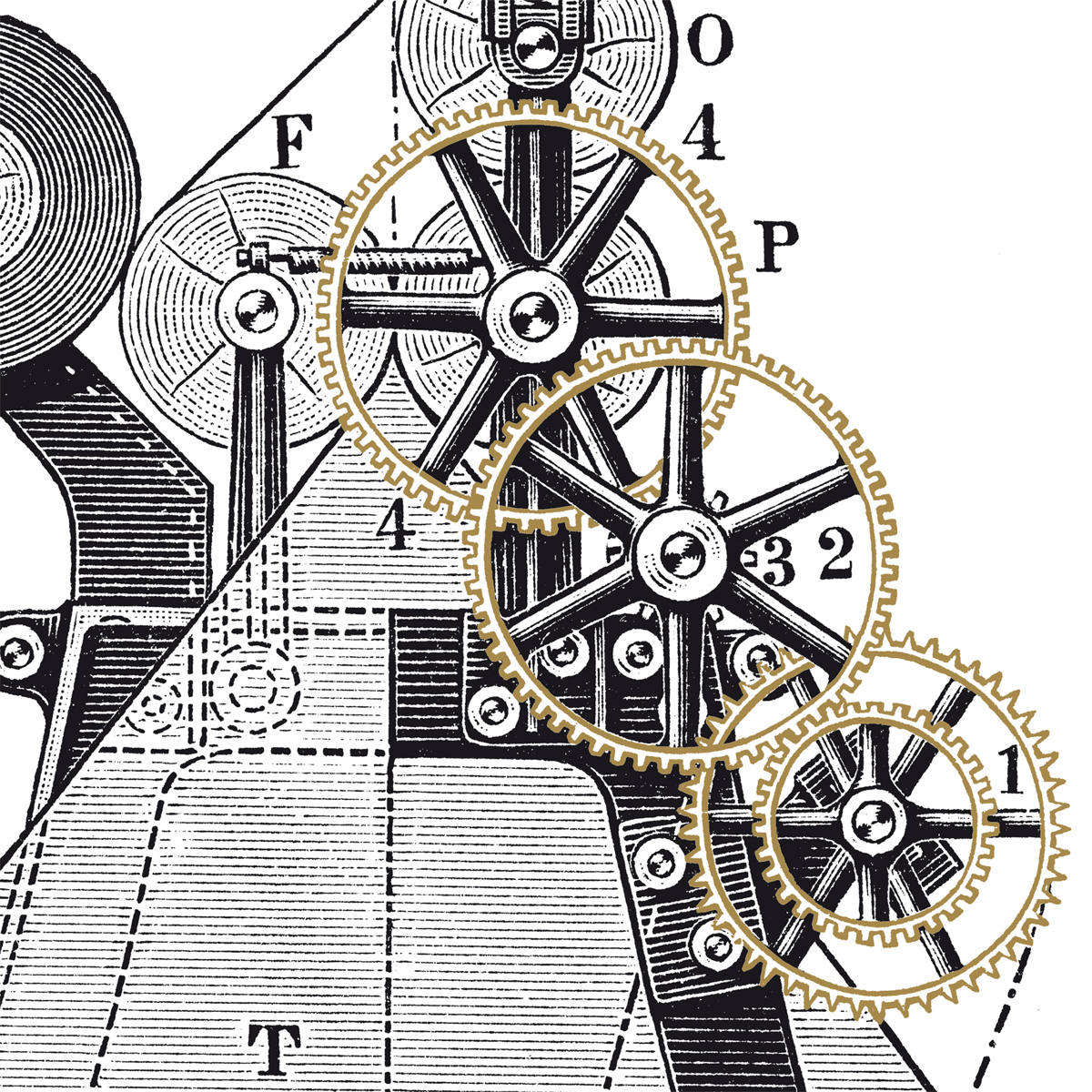 Servietten "Clockwork" by ppd, 20 Stück